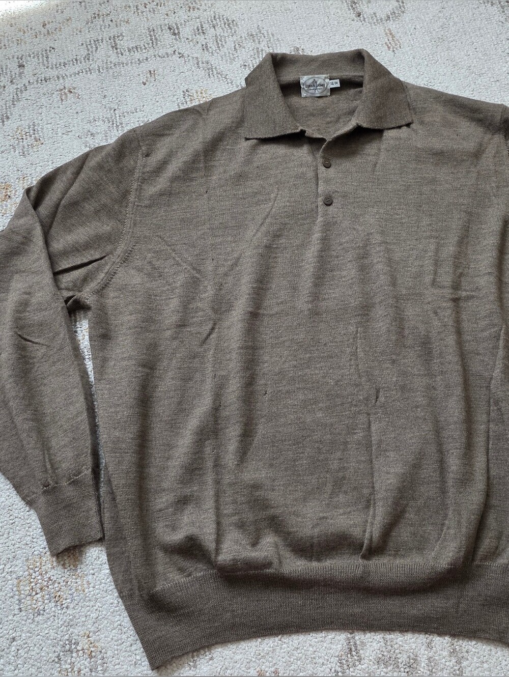 Men's Polo Wool Sweater